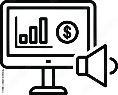Displaying financial data and advertisement on computer screen