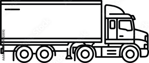 Large truck used for transportation and logistics purposes