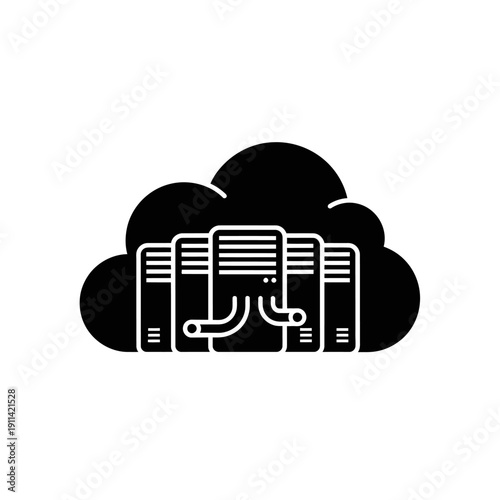 Cloud Storage Server Database Icon.
