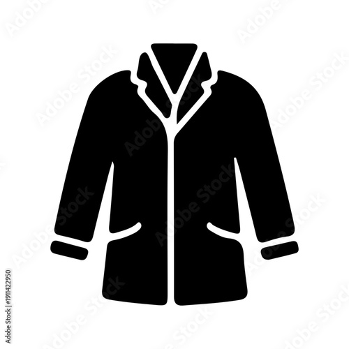 Black Winter Coat Icon