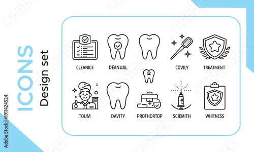 Healthcare medical line icon set. Medicine and hospital outline icons. Clinic, pharmacy, laboratory symbols. Doctor, ambulance, dna, heart, and dental signs. Vector illustration Medical check up icons