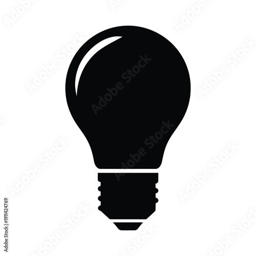 Simple light bulb icon representing idea and innovation