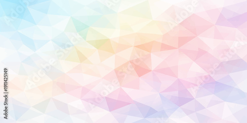 Abstract colorful background with triangles and blue diamond pattern in a seamless vector design for a modern art backdrop