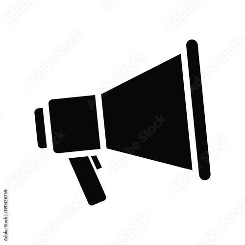 Announcement being made through megaphone loudspeaker