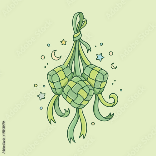 Doodle Illustration for Islamic Ramadan Theme