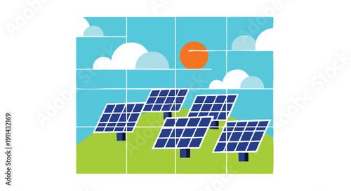 Solar Panels Generating Clean Energy Under the Sun.