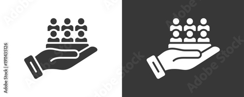 Team Building Icon Set Vector Collection Isolated In Black And White
