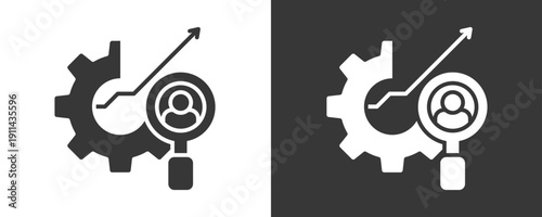 Evolve Icon Set Vector Collection Isolated In Black And White