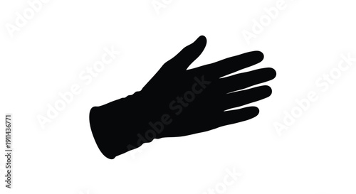 A black silhouette of a human hand with fingers extended