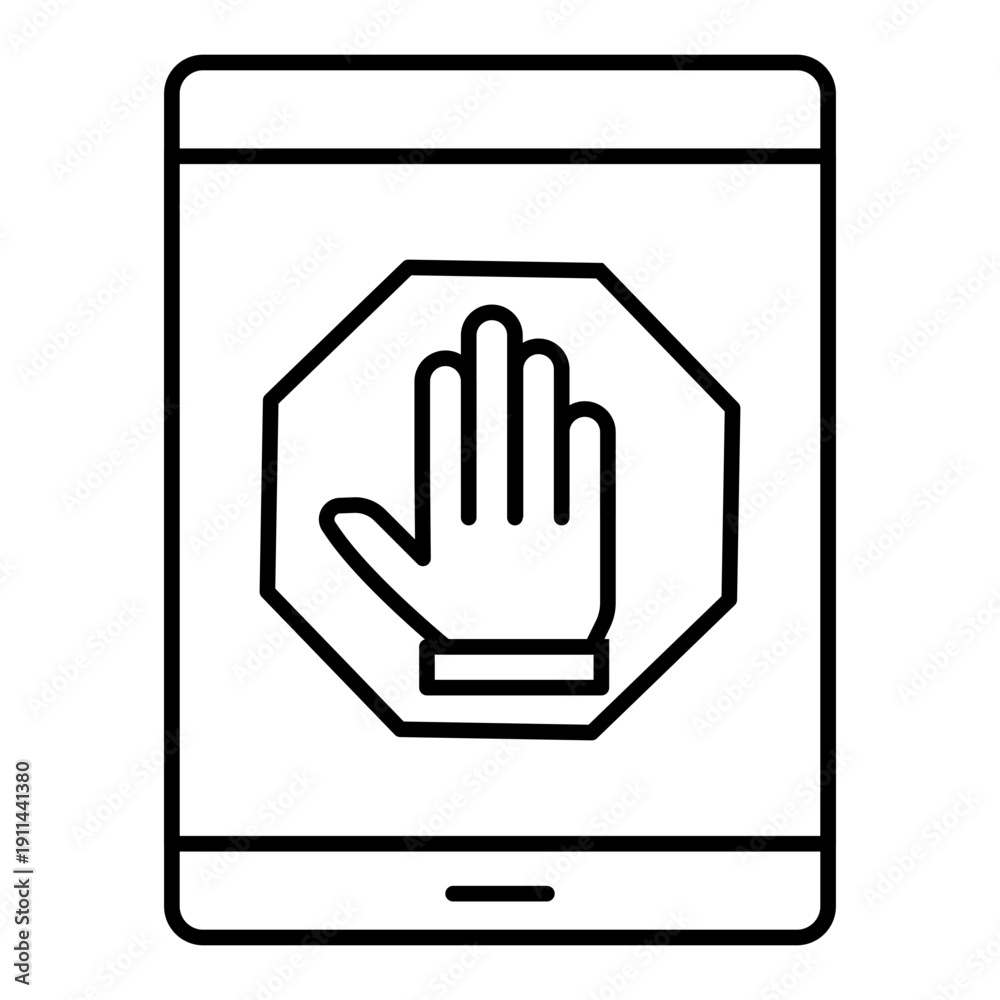 Obraz premium screen break time line icon with editable stroke