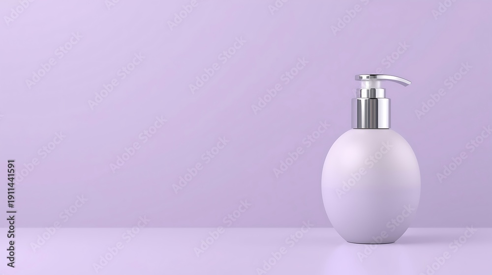 Obraz premium Generative AI Minimalist Soap Dispenser on Soft Lavender Background