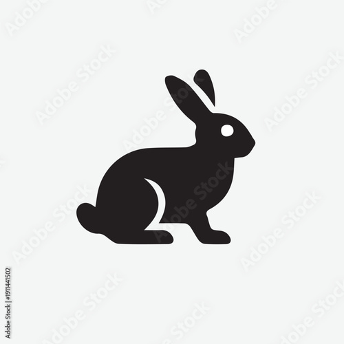Black and white single rabbit 