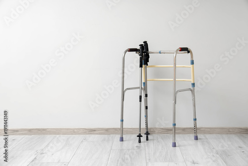 Medical walker with walking...
