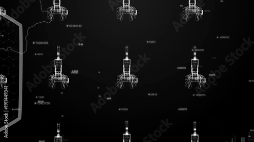 South Africa country MAP Oil war data analytics Background With Abstract Elements | Showcasing Oil Pump jacks technology Video with globe, Growth, Graphs, Statistic Data of a country