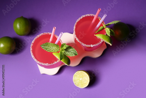 Glasses of tasty Cosmopolit...