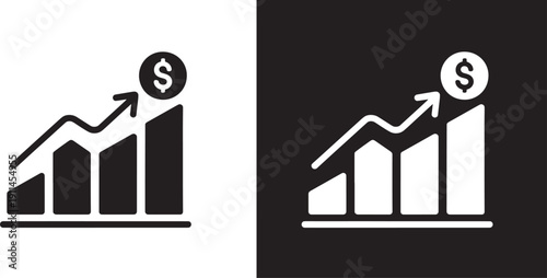 Financial growth graph chart dollar sign arrow