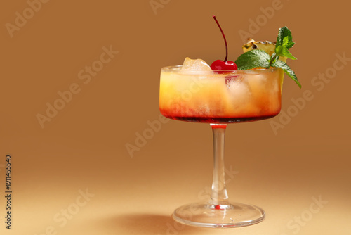 Glass of tasty Mai Tai cock...