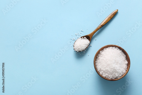 Wooden bowl and spoon with ...