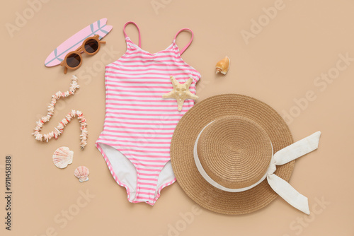 Children's swimsuit with be...