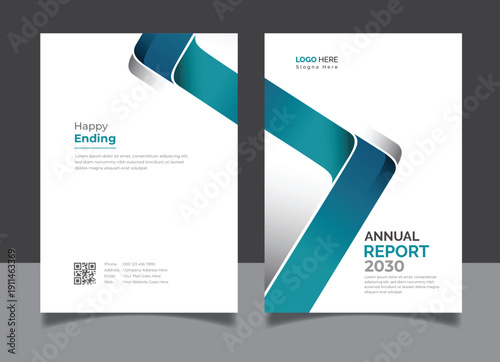 Annual report brochure flyer design template vector, Leaflet, presentation book cover templates.