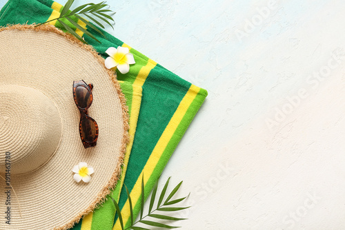 Composition with plumeria f...