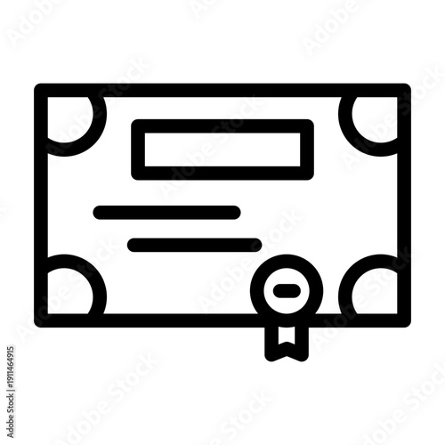 certification line icon