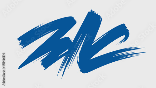 An abstract image featuring bold sweeping brushstrokes in a dark blue hue against a light gray background creating a dynamic composition high quality professional detailed modern