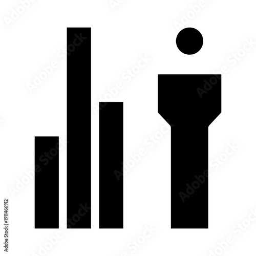 demographic transformation glyph icon