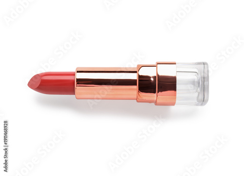 Beautiful red lipstick on w...