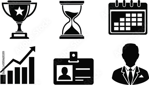 Business and achievement icons