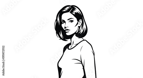Women in vector with white background