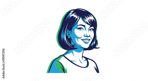 Girl in vector with white background