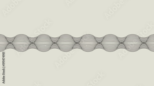 A repeating pattern of grayscale rounded shapes resembling waves or ripples creates a minimalist textured band across a light background high quality professional detailed modern elegant