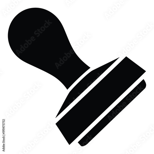 Rubber stamp isolated on transparent background for approval or confirmation icon