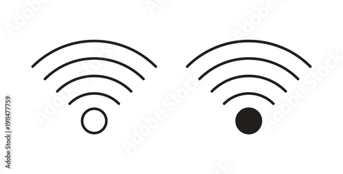 Signals icon in line design. editable stroke icons pack