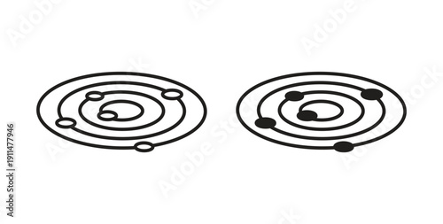 Space icon in line design. editable stroke icons pack