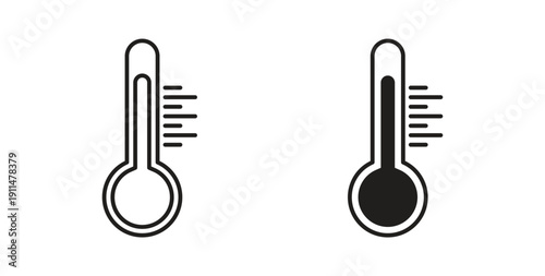 Temperature icon in line design. editable stroke icons pack