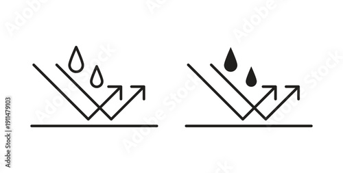 Waterproof icon in line design. editable stroke icons pack