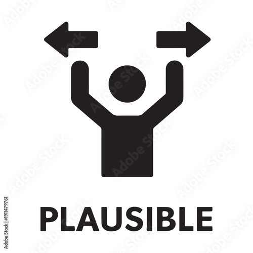 Plausible Icon – Person with Choice Arrows
