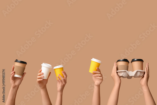 Female hands with different...