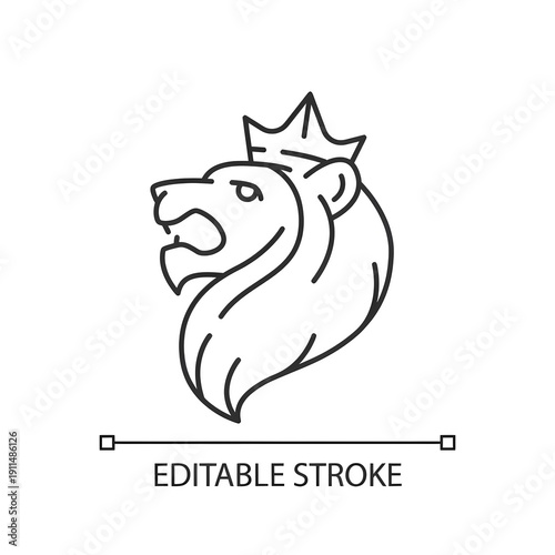 Canvastavla Judah Lion linear icon