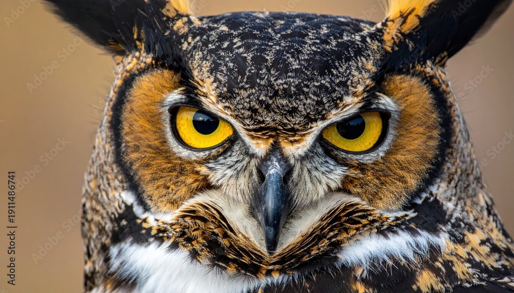 Obraz premium Closeup owl face