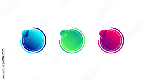 collection design element round with different color