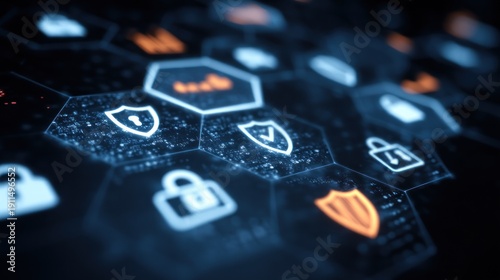 Wallpaper Mural Digital security and data protection concept Torontodigital.ca