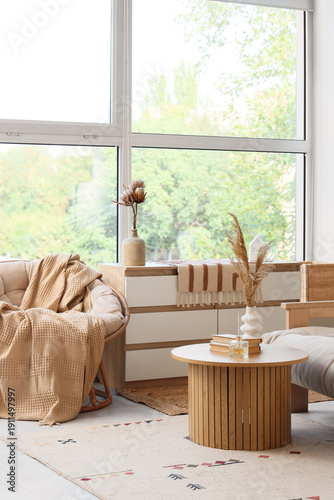 Interior of light living ro...
