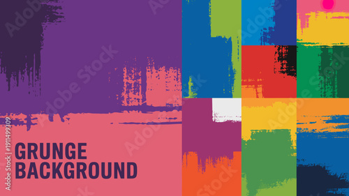 An abstract composition features vibrant rectangular brushstrokes in a variety of colors creating a dynamic and textured background high quality professional detailed modern elegant stylish clean