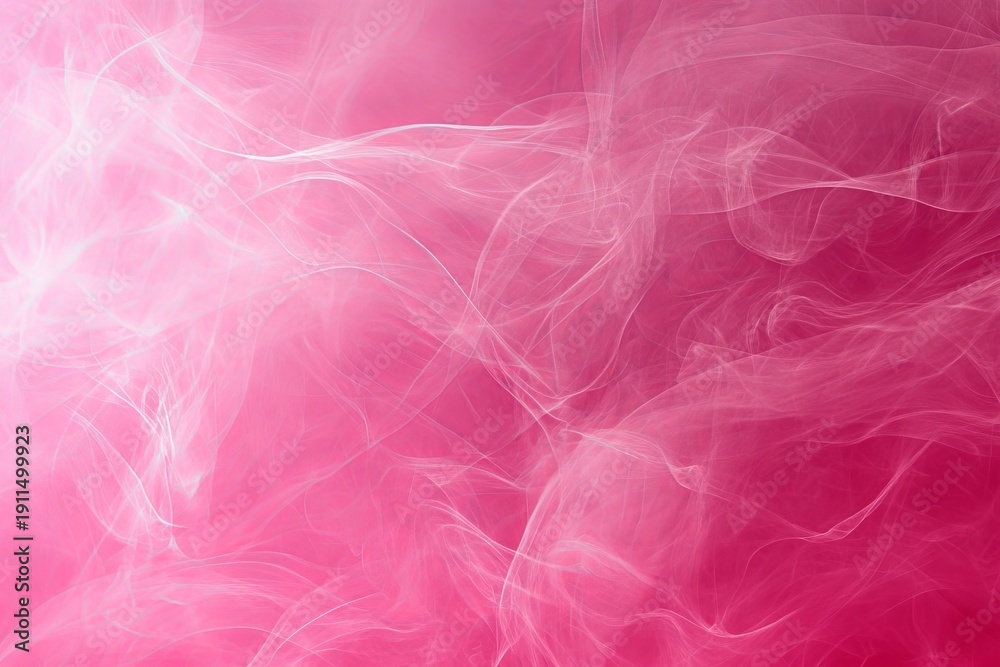 Fototapeta premium Stunning Dreamy Abstract Pink Background with Ethereal Swirling White Wisps and Soft Radiance