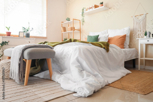 Big comfortable bed with cr...