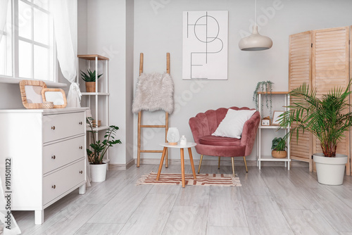 Interior of light living ro...