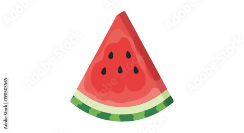 Vibrant and refreshing watermelon slice illustration a perfect symbol of summer's joy and healthy eating ideal for various design projects promoting
